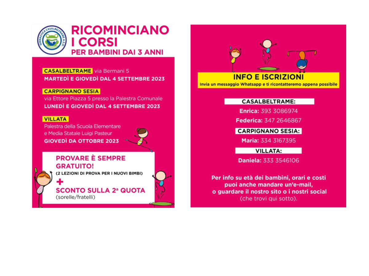 RICOMINCIANO I CORSI!